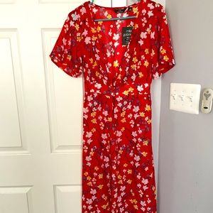 Bright chiffon sheer floral kimono / cover-up maxi